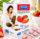 Durex Longtime Strawberry Chewing Gum for Men and Women